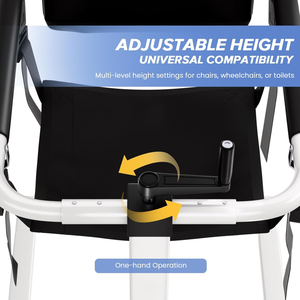 Silla de Transferencia Hidráulica para Pacientes 4 en 1, 180 °   Silla de Ruedas con Asiento Dividido, Altura Ajustable para Transferencia de Personas Mayores en el Hogar - Product Image 4