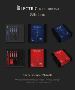 Sonic <b>Electric</b> Toothbrush Red Blue Soft Bristles Rechargeable USB Charging IPX7 <b>Waterproof</b> Adults Plastic - Product Image 4