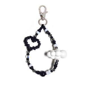 <span class=keywords><strong>Bracelet</strong></span> de téléphone en perles arc-en-ciel nuage cœur Style coréen Ins porte-clés <span class=keywords><strong>Bracelet</strong></span> de poignet pour filles téléphone portable pendentif à breloque idée cadeau - Product Image 3