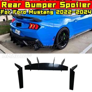 Diffuseur de pare-chocs arrière de voiture 5 mm, spoiler noir brillant, pièce de modification pour Ford Mustang 2022-2024, accessoires de voiture - Product Image 2