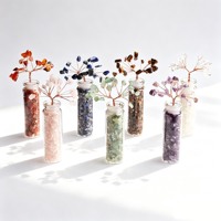 Arbre de cristal naturel en quartz de guérison, pierre originale, sept chakras, pierres précieuses porte-bonheur, décoration en gravier, vente en gros