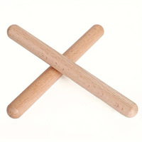 Wholesale Orff Beech Wood Rhythm Sticks Classical Wood Sticks Musical Percussion Instrument