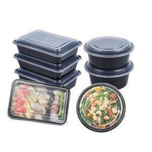 Boîte à lunch jetable en plastique PP avec couvercle, pour micro-ondes, à emporter, préparation de repas, conteneur pour emporter - Product Image 1