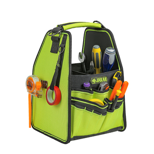 Bolsa de mano para herramientas de alta resistencia, bolsa con parte superior abierta para fácil acceso a herramientas con correa para el hombro para electricista, carpintero, trabajo, detalle de lavado de coches - Product Image 4