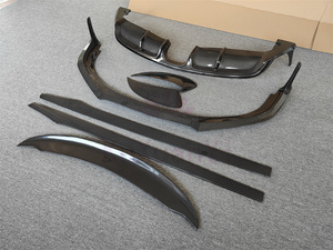 Pour <span class=keywords><strong>Porsche</strong></span> <span class=keywords><strong>981</strong></span> <span class=keywords><strong>Cayman</strong></span> Boxster fibre de carbone bord de pare-chocs avant diffuseur arrière becquet queue de canard petit ensemble de carrosserie - Product Image 3