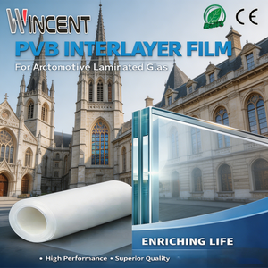 Película PVB Transparente de Grado Arquitectónico <span class=keywords><strong>WINCENT</strong></span>, Tamaño Personalizado, 0.38mm 0.76mm 1.14mm 1.52mm, Certificación CE, Suministro Directo de Fábrica - Product Image 1
