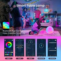 Lampe à boule LED RVB rechargeable, globe lumineux changeant de couleur, télécommande pour la maison, chambre d'enfant, chambre à coucher, bar, table, fête en piscine, utilisation en intérieur