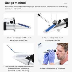 Refratômetro Handheld do álcool do HEDAO Refratômetro Portátil Com Atc Metal e Plástico Amplamente Utilizado - Product Image 5