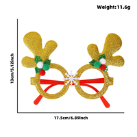 Lunettes décoratives avec lettres rouges et sapins de Noël, lunettes de fête scintillantes, accessoire photo mignon pour les réunions de Noël et les dîners en famille