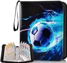 Carpeta <span class=keywords><strong>de</strong></span> 4 bolsillos, organizador <span class=keywords><strong>de</strong></span> tarjetas coleccionables <span class=keywords><strong>de</strong></span> fútbol, álbum <span class=keywords><strong>de</strong></span> tarjetas deportivas <span class=keywords><strong>de</strong></span> cuero PU impermeable para tarjetas coleccionables <span class=keywords><strong>de</strong></span> fútbol - Product Image 6