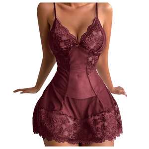 X2018 moda colorata su misura per ragazze <span class=keywords><strong>Sexy</strong></span> buon prezzo pizzo corto rosso nero donna Lingerie <span class=keywords><strong>Sexy</strong></span> - Product Image 3