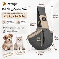 Sac de transport pour animaux de compagnie imperméable Petsign, sac de transport respirant pour chien, poche zippée, crochet de sécurité, logo personnalisé OEM, transporteur mains libres pour animaux de compagnie