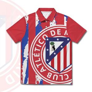 Camiseta del Club Atlético de Madrid, Tejida en Poliéster, con Logotipo Estampado, Talla Grande, de Secado Rápido, Diseño Moderno Unisex para Hombre y Mujer - Product Image 2