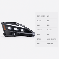 Ensemble de phares pour Lexus IS250/IS300/IS200 2006-2012 ; Phares à LED 12V 35W avec feux de jour intégrés