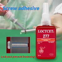 LOCTCET 277 Acrylique haute résistance pour gros boulons 50ml Agent de blocage de filetage adhésif instantané