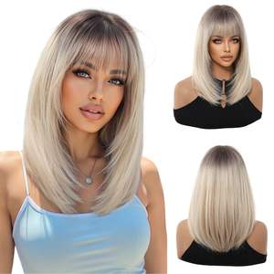 Peluca de Ondas Naturales Estilo Europeo Americano, Teñida, Bobo, para Mujer, Base de Alambre de Alta Temperatura, Todos los Colores, Accesorio de Moda Transfronterizo - Product Image 6