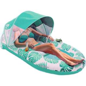 แพยางเป่าลม PVC แบบกำหนดเองของ JOSEN พร้อมหลังคาบังแดด ที่พักหลังแบบมีรู ที่นั่งแบบถอดได้สำหรับสระว่ายน้ำ เก้าอี้ลอยน้ำสำหรับผู้ใหญ่ - Product Image 1