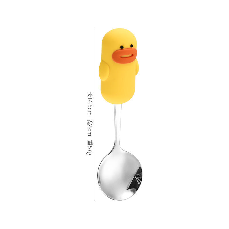 White sausage-shaped duck - spoon (PVC bag)