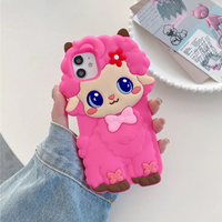 Coque arrière 3D en silicone pour téléphone portable, pour fille Iphone 6 7 8 Plus X XS XR 11 12 13 14 15 Pro MAX