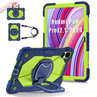 Funda Protectora de Silicona para Tablet con Correa de Mano Antigolpes para Xiaomi Redmi Pad Pro 12.1 Pulgadas POCO Pad 12.1 Pulgadas 2024