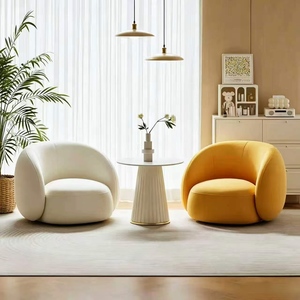 <b>Cream</b> Style Yuanbao <b>Sofa</b> Light Luxury Simple Leisure Chair High-end Salon Furniture for Rest & Negotiation Area - Product Image 6