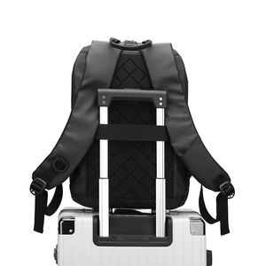 Custom Logo Anti-Theft Waterproof Oxford Business Laptop <b>Backpack</b> with USB Geometric Zipper 20-39L Capacity for Men - Product Image 4