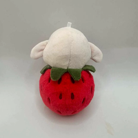 Boneka Babi Stroberi Desain Kustom ODM/ODM, Boneka Babi Plush Kustom, Boneka Babi Lucu Isi Kapas Lembut, Mainan Babi Plush