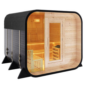 Sauna Exterior de Madera de Hemlock para 6-8 Personas, Diseño Nuevo, Sauna Tradicional de Leña - Product Image 4