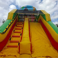Structure gonflable commerciale écologique pour adultes et enfants avec toboggan, capacité 1000 kg, taille personnalisable pour usage intérieur/extérieur