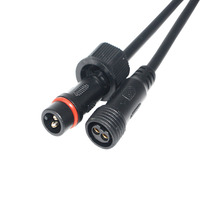 Connecteur circulaire étanche IP65 M12 2 broches mâle et femelle, câble d'alimentation pour câblage d'équipements LED et de vélos électriques en extérieur