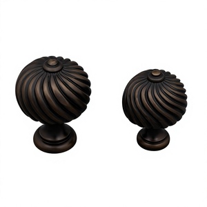 Lot de 2 poignées de porte en métal noir pour portes, fenêtres, portails et armoires de maison et d'hôtel – Outils de quincaillerie - Product Image 1