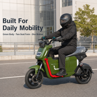 Nouveauté 2025 – Trottinette Électrique 60V 1000W à Double Siège avec Frein à Tambour – Vente en Gros, Fournisseur d'Usine OEM/ODM pour la Livraison de Marchandises