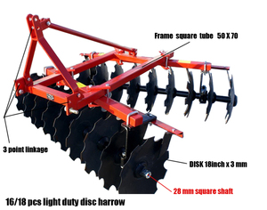 Piccolo Trattore a Quattro Ruote con Erpice a Dischi Leggero con Tacca - Product Image 5