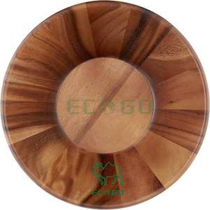 מפעל לספק סיטונאי עגול מותאם אישית במבוק מזון עץ פירות סלט קערות בצק למסעדת בית מלון - Product Image 4