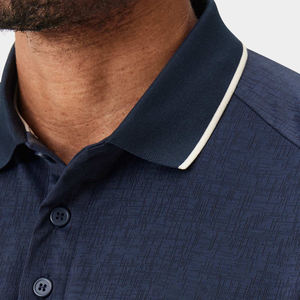 Vêtements de golf, polos de golf pour hommes et femmes, blancs et noirs, en coton et polyester, à séchage rapide, avec broderie et impression personnalisées, design personnalisé, blanc uni - Product Image 4