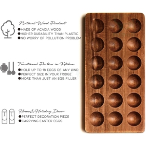 Latest Design Wood <b>Egg</b> Holder for Refrigerator <b>Storage</b> Display Rack <b>Egg</b> Tray Organizer Wood - Product Image 2