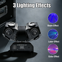Luz de Cabeza Móvil Láser RGBW de 120W con Activación por Sonido, Flash Estroboscópico, DMX512, 18 Canales, Alto CRI 80, 50000 Horas de Vida Útil, Iluminación de Escenario