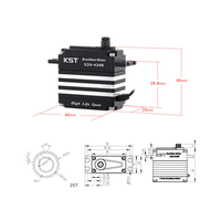 Moteur brushless numérique électrique tout métal KST X20-4208 haute tension, haute vitesse (0,07 sec), couple élevé (46 kg) pour modèles d'avions fixes