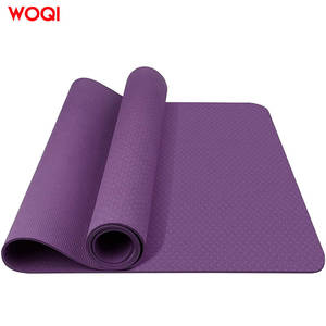 Tapis de yoga Woqi 72x24 pouces, 4 mm d'épaisseur, antidérapant, violet, TPE, pour femmes, fitness, danse, usage domestique - Product Image 2