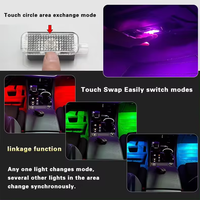Lampe d'ambiance automobile LED RVB intérieur sous la porte lumière latérale pour VW voiture pied bien voiture tactile lumière ambiante