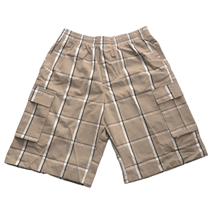 Shorts cargo pour hommes, décontractés, unis, respirants, infroissables, en tissu peigné, coupe ample et décontractée, taille élastique, multi-poches, service OEM - Product Image 3