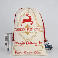 Sacs de Noël en toile 50x70cm avec cordon de serrage, écologiques, recyclés, durables, réutilisables, pour sublimation, vente en gros High King