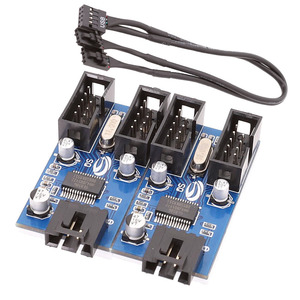 Bo mạch chủ 9pin USB tiêu đề Splitter nam 1 đến 2/4 nữ cáp mở rộng Adapter máy tính để bàn 9-pin USB2.0 HUB kết nối - Product Image 3