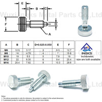 Piston d'indexage à poignée à came en acier inoxydable 304 M8 M10 M12 zingué pour ligne de machines d'emballage et équipement de remplissage