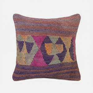 Hand Woven Antique Turkish <b>Old</b> Rug Cushion - Pillow Cover - Product Image 2