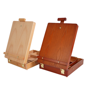 Cavalletto da Tavolo in Legno Regolabile Multifunzionale Portatile per <span class=keywords><strong>Artisti</strong></span> con Coperchio a Cerniera 37x28x10cm - Product Image 4