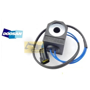 Suministro de Piezas Eléctricas de Alta Calidad para Excavadoras 519-00001 519-00003 2519-9008 Bobina de Válvula Solenoide <span class=keywords><strong>K1047557</strong></span> 12V 24V para <span class=keywords><strong>Doosan</strong></span> - Product Image 1