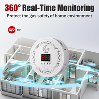 Détecteur de fumée et de monoxyde de carbone portable 2-en-1 avec alarme de 85 dB et construction en plastique ABS