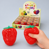 Zhaoan Tpr Fraise Squishy Slow Rising Stress Relief Fidget Toy Soft Jelly Squeeze Sensory Fidgets pour Enfants Adultes