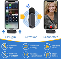 Microphone cravate sans fil professionnel à réduction de bruit, avec étui de charge USB-C, Plug and Play, pour iPhone, iPad et Android